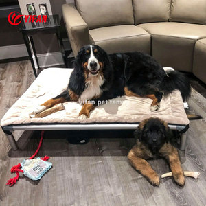 Cama Elevada de Lujo para Perros con Marco de Aluminio Plateado, Tela de Malla Resistente, Diseño Único, Resistente a Mordeduras, Patrón Sólido, Cama Elevada para Mascotas - Product Image 6