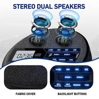 Lecteur CD double, transmetteur FM, boombox portable, répétition A-B, lecteur MP3 USB à vitesse variable, appareil audio en tissu pour l'apprentissage