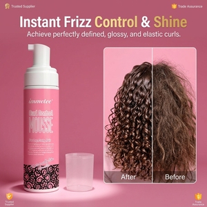 Mousse coiffante OEM ODM sous marque privée, fixation forte, définition des boucles pour cheveux ondulés, mousse végétalienne anti-frisottis 200ml - Product Image 1