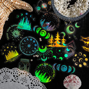 <span class=keywords><strong>20</strong></span> feuilles/paquet d'autocollants pour animaux de compagnie Starlight in Dreams Series Forest Laser Silver Planner Decoration Pack - Product Image 2