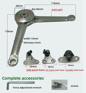 Puerta de gabinete Soft Down Tapa de aleación de zinc Stay Flap Door Lift Up System Free Stop Support Arm - Product Image 2