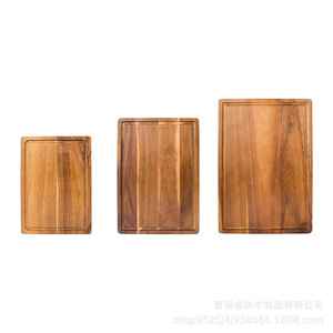 Cross-border acacia wood cutting board, thickened solid wood cutting board, <b>square</b> shape, high-end cooking, camping, picnic, - Product Image 5
