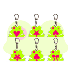 Venta al por mayor de nuevos llaveros de acrílico con diseño de estrella, accesorios para bolsos, con impresión UV, de moda y estilo cartoon. - Product Image 1