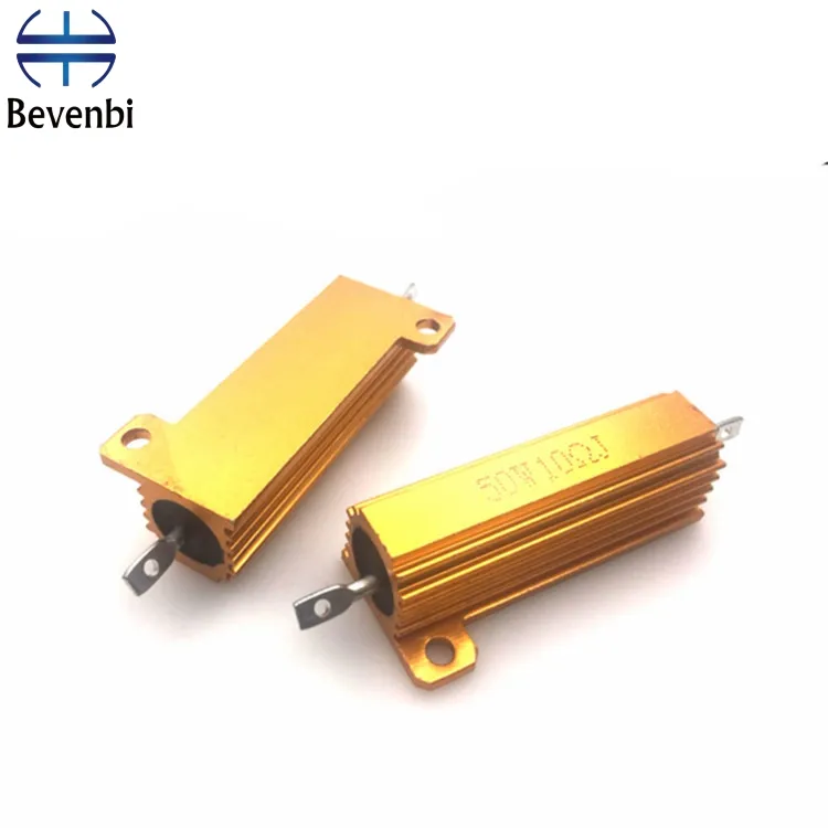 Resistor dourado 100 v 150 v resistor de ouro do metal da casa do alumínio do resistor rx24 600 w 800 w divisor de tensão bevenbi