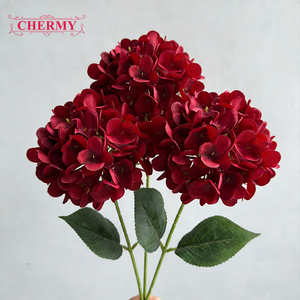 TH1561 Hortensia Azul, Flor Artificial al por Mayor, Tallo Único <span class=keywords><strong>de</strong></span> Seda, Tamaño Grande, Decoración Floral para Bodas, Hortensias, Flores Artificiales - Product Image 6