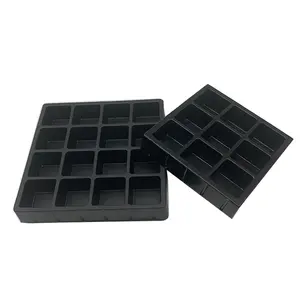 Benutzer definierte schwarze Einlage Hohlraum Schokoladen blister Tablett Box Verpackung
