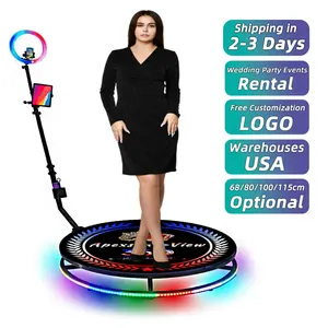 68cm 2023 Drop Shipping Intelligent Operation 360 Degree Slow Motion Rotating Magic 360 Photo Booth Photo Booth 360 Video Booth