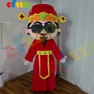 Efun最小起订量1 pc农历新年吉祥物财神吉祥物服装春节步行年会服装吉祥物服装