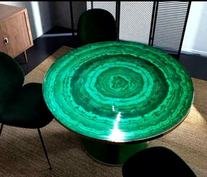 Mesa de Centro de Malaquita con Diseño Moderno y Minimalista, Ecológica, Suministro Directo de Fábrica, para Sala de Estar - Product Image 1
