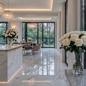 Azulejo de Pared de Piedra Blanca de Lujo para Diseño Moderno para Sala de Estar, Bar, KTV, Baño, Apartamentos, Villas, Compatible con 918 - Product Image 6