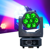Projecteur LED Bee Eye 7x40W RGBW à tête mobile DMX512, activé par le son, faisceau lumineux pour DJ, club, mariage, équipement d'éclairage de scène