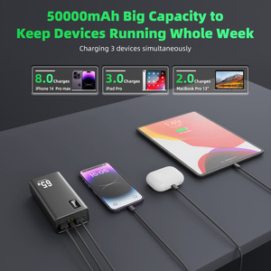 Banque d'Alimentation Oraimo <span class=keywords><strong>65</strong></span> Watts Recharge Rapide 50000mAh 30000mAh, Chargeur Portable QC PD 65W pour Téléphone Mobile et Ordinateur Portable - Product Image 3