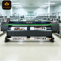 Plotter Eco Solvente Comercial de 3.2m con 4 Cabezales y Control por Botones para Pequeñas Imprentas, Impresora de Papel Tapiz, Pancartas y Adhesivos
