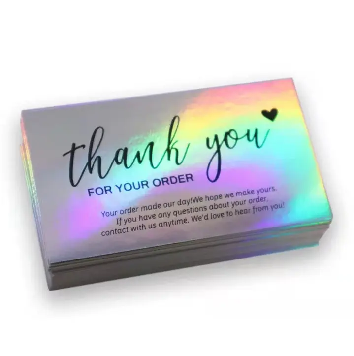 Wholesales different designs of thank you card art paper thank you gift card packaging english card in stock