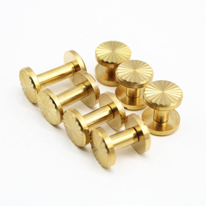 Botones y Remaches de Latón Macizo con Patrones Personalizados de Alta Calidad para Cuero, Maletas y Ropa, Venta al Por Mayor del Fabricante - Product Image 1