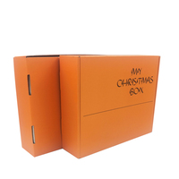 Nouvelle boîte d'emballage ondulée orange pop personnalisée boîte d'emballage de vêtements boîte de cadeau de Noël
