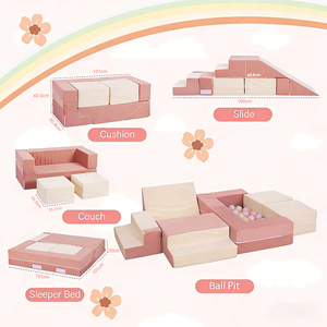 Sofá Modular para Niños, Convertible en Bloques de Espuma para Jugar, con Tobogán, para Sala de Juegos o Dormitorio, Venta al Por Mayor OEM - Product Image 2