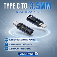 Adaptateur de carte son externe Type C vers 3,5 mm, DAC HIFI, prise audio pour ordinateur portable, ordinateur, dongle auxiliaire pour casque, microphone, haut-parleur