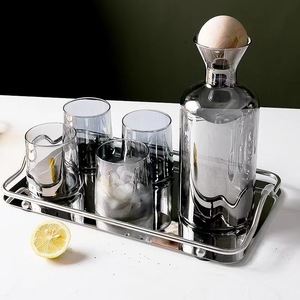Wholesale Bulk OEM Handmade Crystal Color Glass Carafe Water Pitcher Jug <strong>Kettle</strong> With Lid - Product Image 4