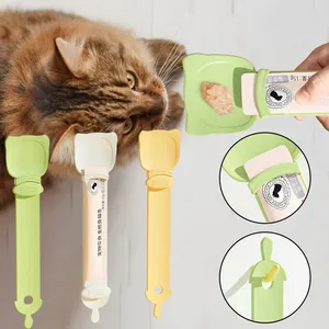 Cat Snacks Accessories Pet Liquid Cream Snack Squeezing Spoon Multifunctional Cat Feeding Tool For Treats Liquid Snacks