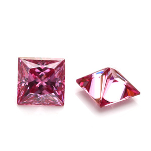 Cadermay Princess Cut Pink Moissanite Gemstone 0.5ct 4ct For Jewelry Making - Product Image 4