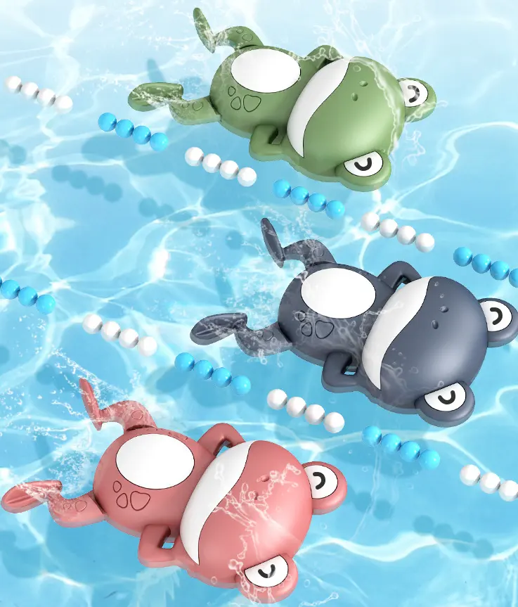 Новое поступление, Интерактивная лягушка, заводное плавание, милая силиконовая игрушка в виде животного, детская ванночка для ванной