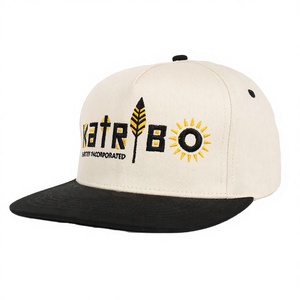 Casquette de baseball structurée à 5 panneaux, couronne haute, logo brodé, lettres, nœuds, 100 % coton, fermeture à boucle en cuivre doré, unisexe adulte - Product Image 2