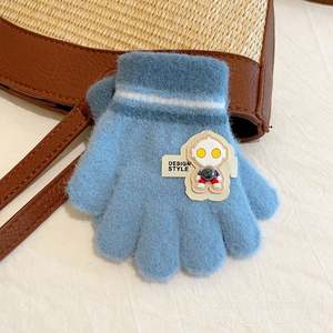 Guantes de Punto de Lana para Niños, Cálidos, Protección contra el Frío, Anticongelantes, para Ciclismo al Aire Libre, Escritura, Cinco Dedos - Product Image 6