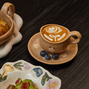 Set di Tazze da Caffè Fatte a Mano con Motivo Vintage di Orsetti, Adatte per Microonde e Lavastoviglie, Piccole e Graziose per Tè e <span class=keywords><strong>Acqua</strong></span> - Product Image 4