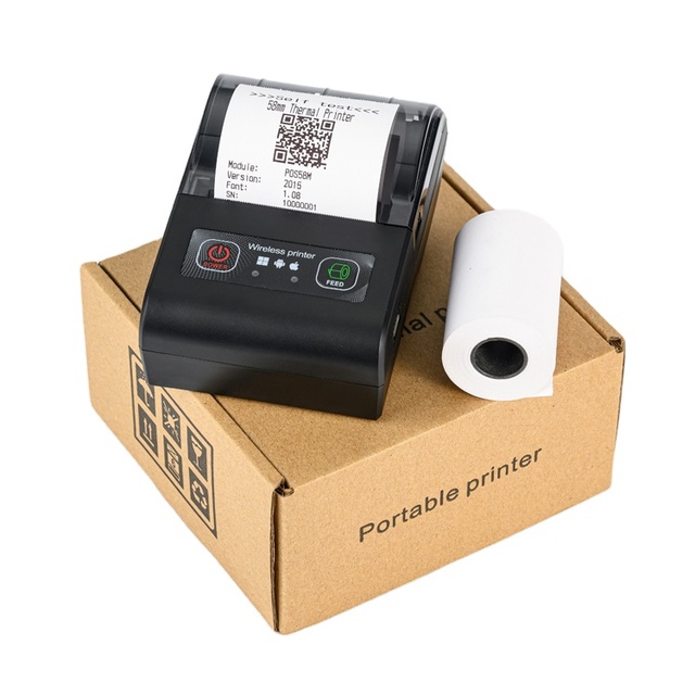 58mm Pos Paper Roll Mini Invoice Thermal Portable Blue Tooth Receipt Printer