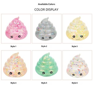 Novelty <b>Squishy</b> Poo Stress Ball <b>Squishies</b> Toys Glitter Funny Stretch Squeeze Fidget Toys for Party Favor - Product Image 4
