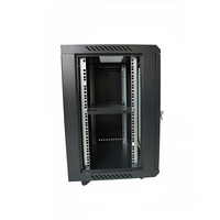 Baie de serveur réseau murale 12U, armoire d'équipement standard en acier de 19 pouces
