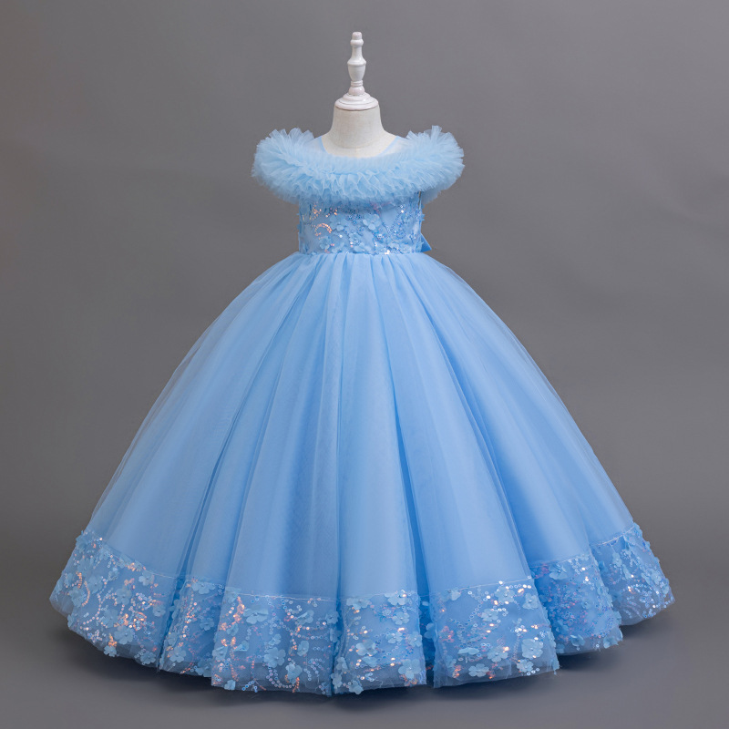 open lace back dress Portrait Petites Rapunzel Twirl Length Gown – Only Little Once main image 1