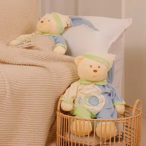 Mainan hewan boneka yang indah beruang Teddy Super lucu lucu mainan mewah Teddy bayi baru lahir lucu biru mewah