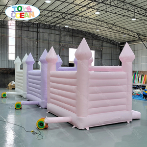 2025 New Modish Inflatable Toddler thư bị trả lại đám cưới màu trắng bị trả lại nhà Pastel màu bouncy lâu đài - Product Image 6