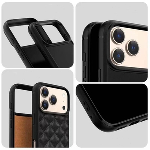 <span class=keywords><strong>Cover</strong></span> grezza per telefono a doppia scanalatura di alta qualità per <span class=keywords><strong>iphone</strong></span> 17 Pro Max 16 15 14 13 12 vuota nera opaca - Product Image 3