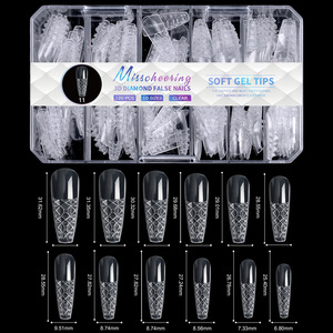 <span class=keywords><strong>Faux</strong></span> <span class=keywords><strong>ongles</strong></span> en <span class=keywords><strong>gel</strong></span> souple 3D en forme d'amande, demi-couverture, matériau ABS, style français <span class=keywords><strong>pour</strong></span> application sur les doigts - Product Image 2