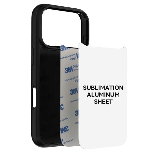 High Quality Smooth or Matte 2D Sublimation Aluminum and Inner groove with Lining for iPhone 17 16 15 Pro Max Blank Phone case