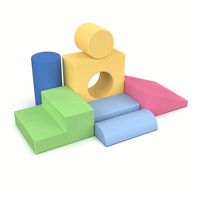 Tapis de jeu éducatifs en mousse colorés, ensemble de blocs de jeu souples modulaires à grimper, formes géométriques pour enfants de 4 à 6 ans, pour l'éveil et le développement en intérieur