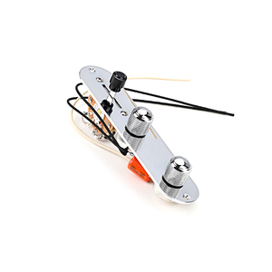 Plaque de commande entièrement chargée Plaque de commande pré-câblée à 3 voies avec faisceau de câblage pour <span class=keywords><strong>Tele</strong></span>/Telecaster <span class=keywords><strong>Chrome</strong></span>/Black/Gold - Product Image 4