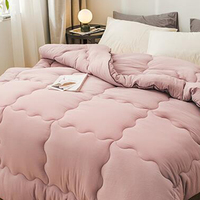 Parures de lit de luxe avec garnissage en microfibre pour la maison ou l'hôtel, motif uni