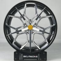 Velg Tempa 2 Buah Bku R140 untuk Ferrari 812 488 FF F8 F12 458 Purosangue 20 21 22 Inch 5x114.3 Chrome Alloy Rims