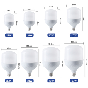 หลอดไฟ B22 E27 5W 10W 15W 20W 30W 40W 50W 60W วัตถุดิบขายส่งไฟฟ้าหลอดไฟ LED - Product Image 3
