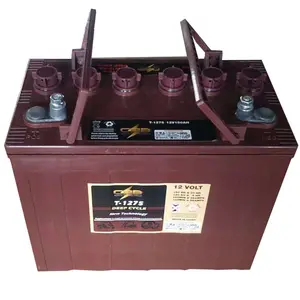 Batería de ciclo profundo para máquina de limpieza de corona, T1275, Similar a troyano, 12V, 150ah