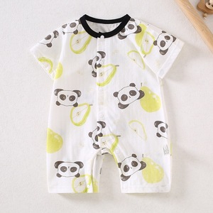 Combinaison décontractée unisexe pour bébés et enfants, en pur coton tricoté, fine, d'été, imprimée, style sarouel pour nouveau-né - Product Image 6