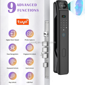 완전 자동 실시간 비디오 인터콤 투야 스마트 와이파이 알루미늄 합금 디지털 도어락 도난 방지 카메라 키리스 도어락 - Product Image 4