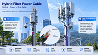 Câble de branchement hybride à fibre optique FTTH intérieur/extérieur SM G657A2 1,5 mm x 2 TPU noir