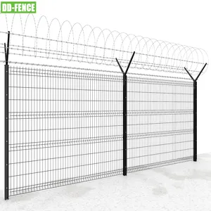 Pannello di recinzione rigido con rivestimento in polvere di sicurezza con rivestimento in polvere verde per aeroporto di fabbrica