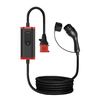 Station de recharge rapide pour voiture électrique portable AC 3,5 kW Type 2 avec écran LCD 16A 32A Niveau 2 Chargeur EV portable