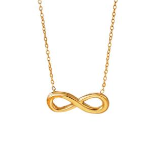 Collana a catena in acciaio al titanio per donne semplice amore infinito 8 parole in acciaio inossidabile - Product Image 5